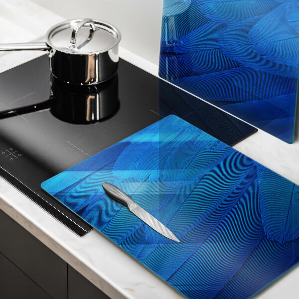 Glas Herdabdeckplatte Vogelfedern