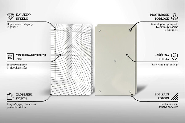 Glas Herdabdeckplatte Modernes Linienmuster