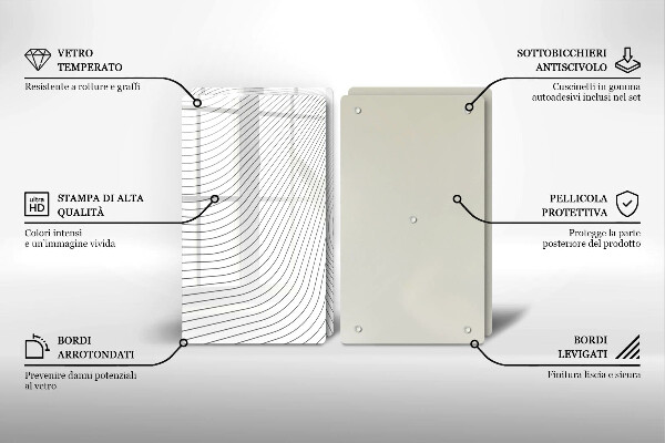 Glas Herdabdeckplatte Modernes Linienmuster