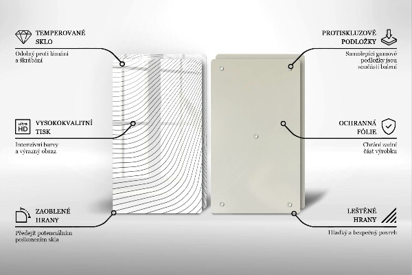 Glas Herdabdeckplatte Modernes Linienmuster