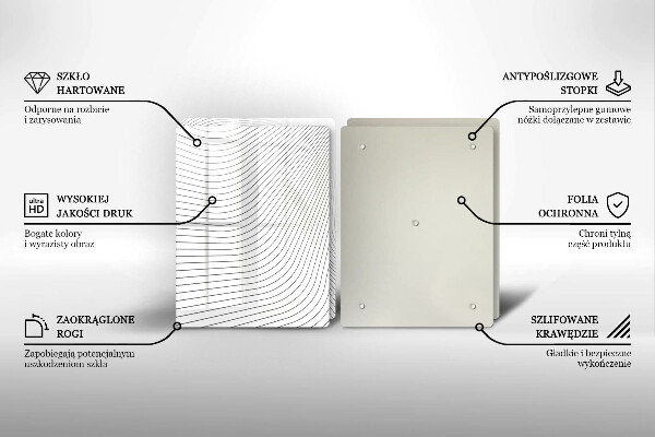 Glas Herdabdeckplatte Modernes Linienmuster