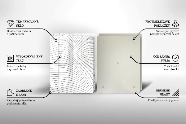 Glas Herdabdeckplatte Modernes Linienmuster