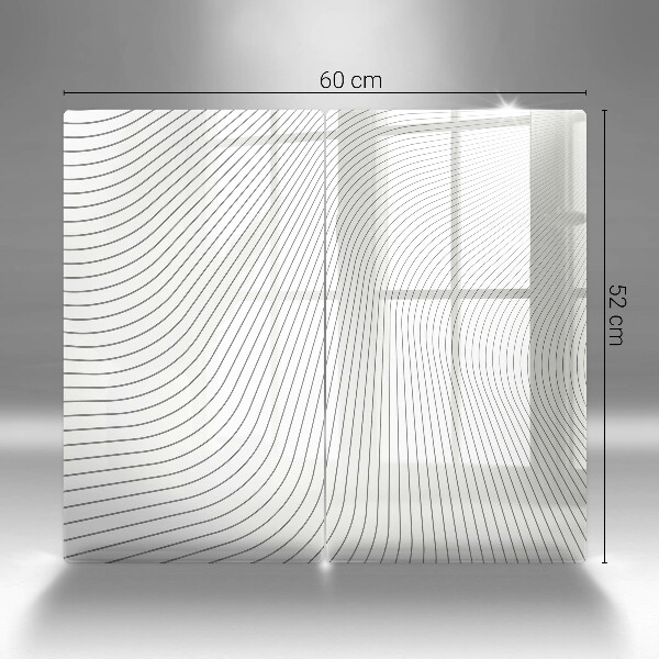 Glas Herdabdeckplatte Modernes Linienmuster