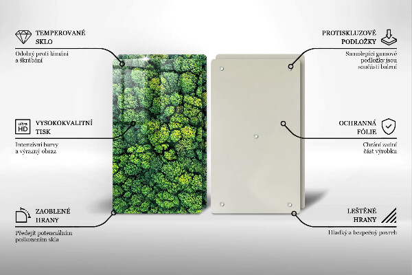 Glas Herdabdeckplatte Naturmoospflanze