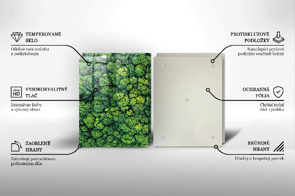 Glas Herdabdeckplatte Naturmoospflanze