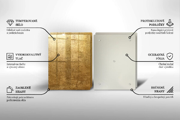 Glas Herdabdeckplatte Goldbeschaffenheitshintergrund