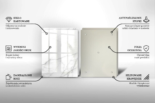 Glas Herdabdeckplatte Marmorsteinhintergrund