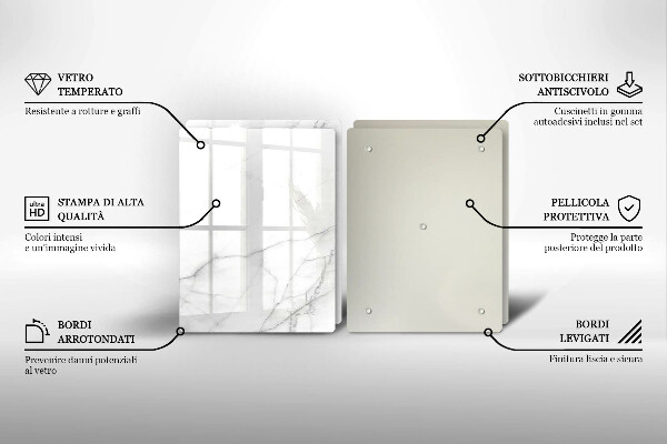 Glas Herdabdeckplatte Marmorsteinhintergrund