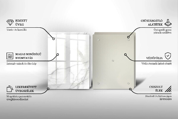 Glas Herdabdeckplatte Marmorsteinhintergrund