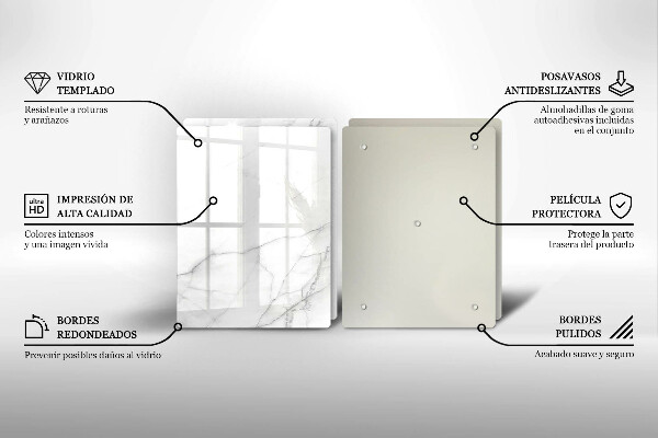 Glas Herdabdeckplatte Marmorsteinhintergrund
