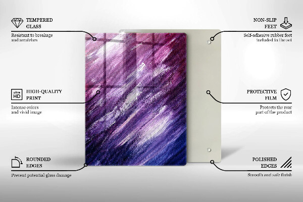 Glas Herdabdeckplatte Graue Farbe