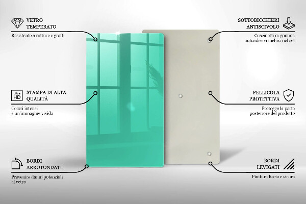 Glas Herdabdeckplatte Grüne Farbe