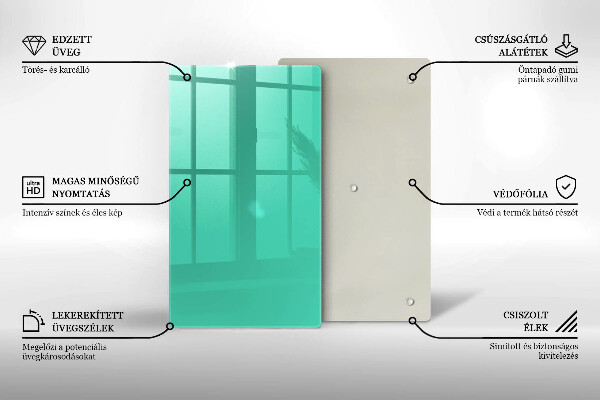 Glas Herdabdeckplatte Grüne Farbe
