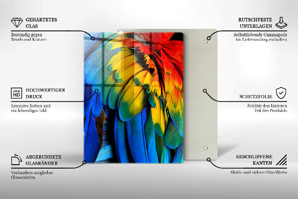 Glas Herdabdeckplatte Navy blau