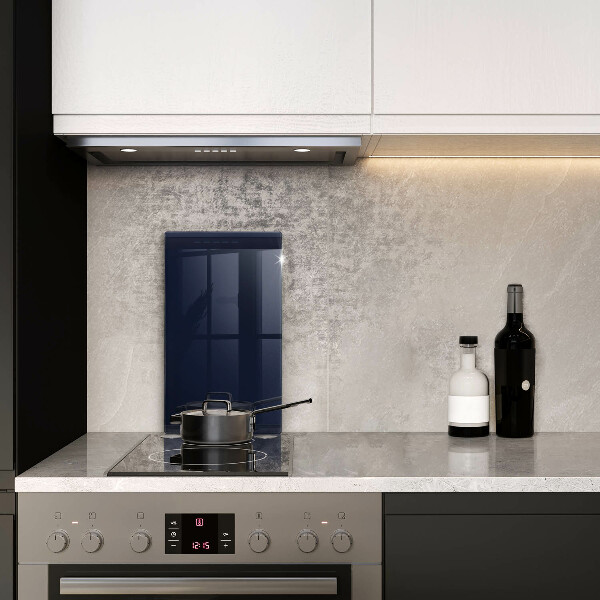 Glas Herdabdeckplatte Navy blau