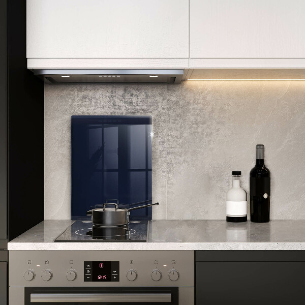 Glas Herdabdeckplatte Navy blau