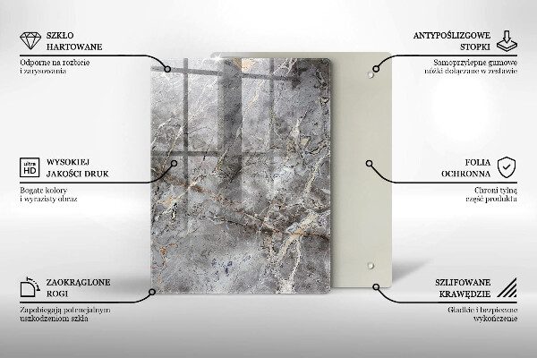 Glas Herdabdeckplatte Blaue Farbe