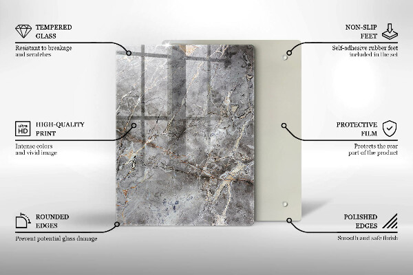 Glas Herdabdeckplatte Blaue Farbe