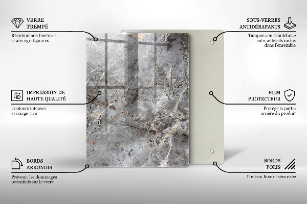 Glas Herdabdeckplatte Blaue Farbe