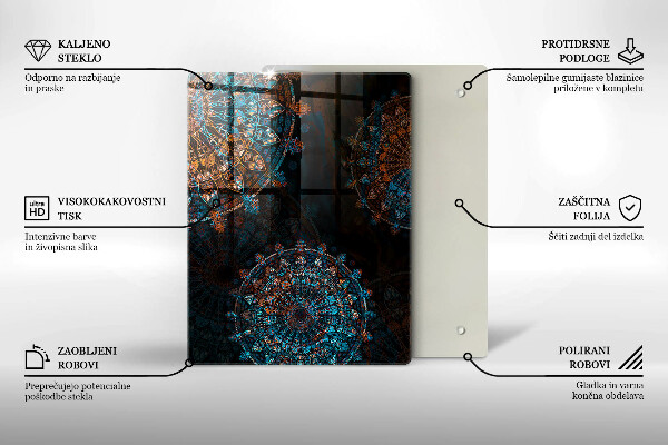 Glas Herdabdeckplatte Schwarze Farbe