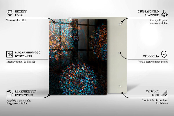 Glas Herdabdeckplatte Schwarze Farbe