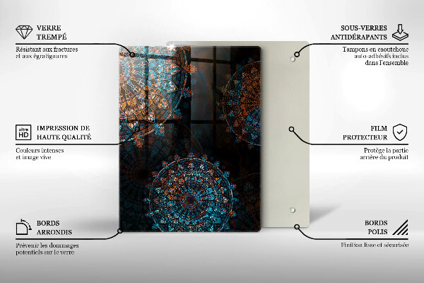 Glas Herdabdeckplatte Schwarze Farbe