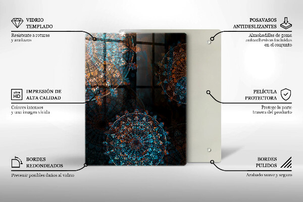 Glas Herdabdeckplatte Schwarze Farbe