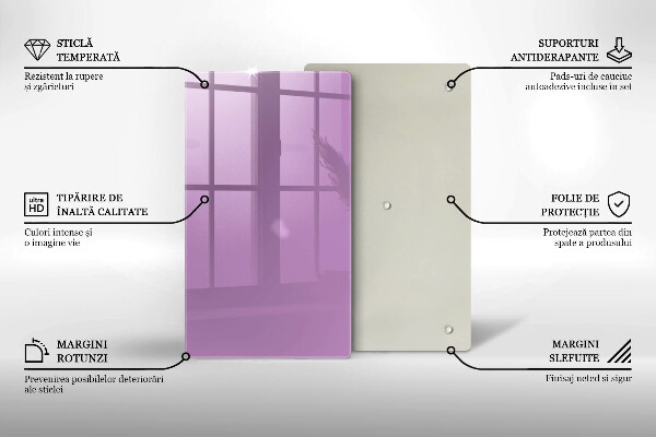 Glas Herdabdeckplatte Violette Farbe