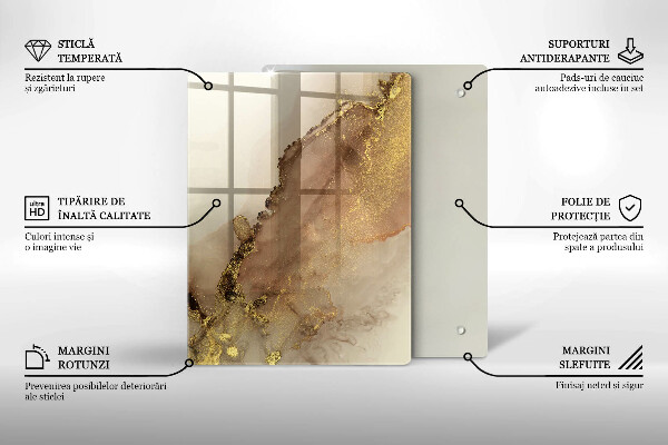 Glas Herdabdeckplatte Violette Farbe