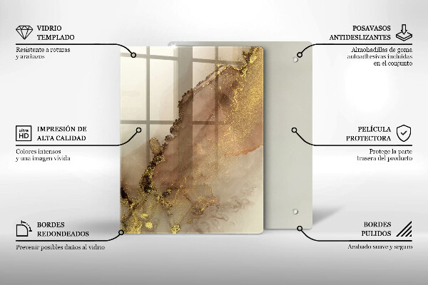 Glas Herdabdeckplatte Violette Farbe