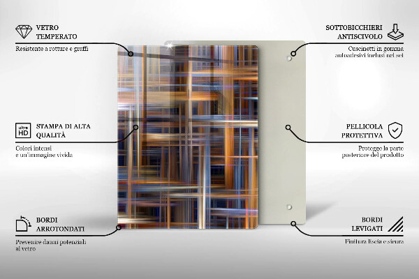 Glas Herdabdeckplatte Gelb