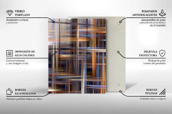 Glas Herdabdeckplatte Gelb