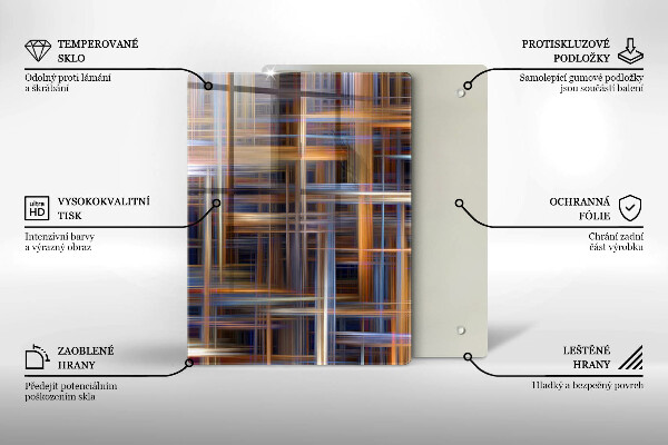Glas Herdabdeckplatte Gelb