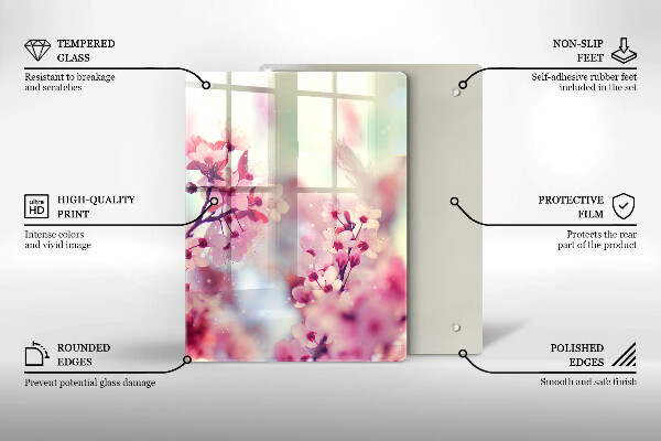 Glas Herdabdeckplatte Dunkles Holzbrett