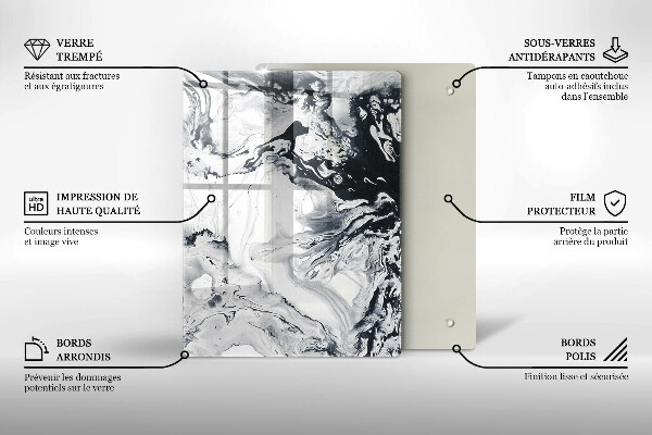 Glas Herdabdeckplatte Zitronenfrucht