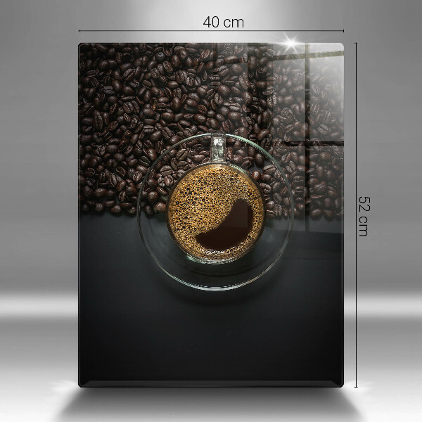 Glas Herdabdeckplatte Kaffee und Bohnen