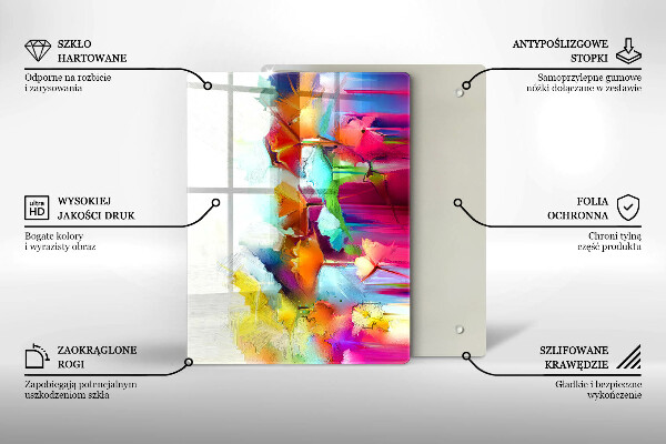 Glas Herdabdeckplatte Avocadofrucht