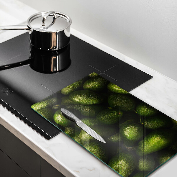 Glas Herdabdeckplatte Avocadofrucht
