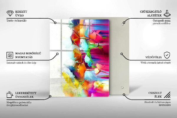 Glas Herdabdeckplatte Avocadofrucht