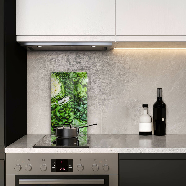 Glas Herdabdeckplatte Grünes Gemüse