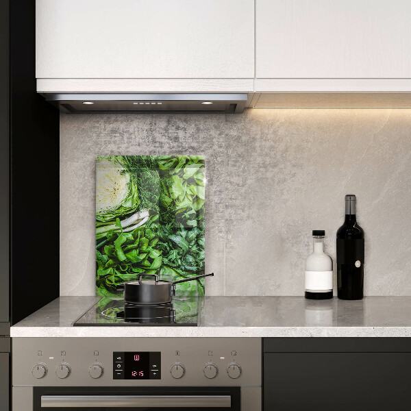 Glas Herdabdeckplatte Grünes Gemüse