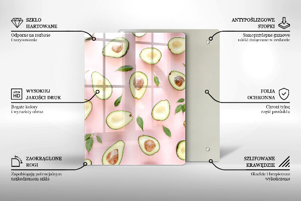 Glas Herdabdeckplatte Früchte und Gemüse