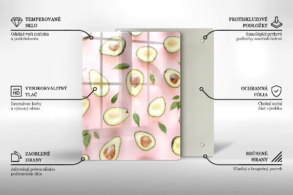 Glas Herdabdeckplatte Früchte und Gemüse