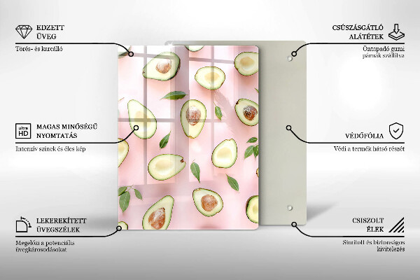 Glas Herdabdeckplatte Früchte und Gemüse
