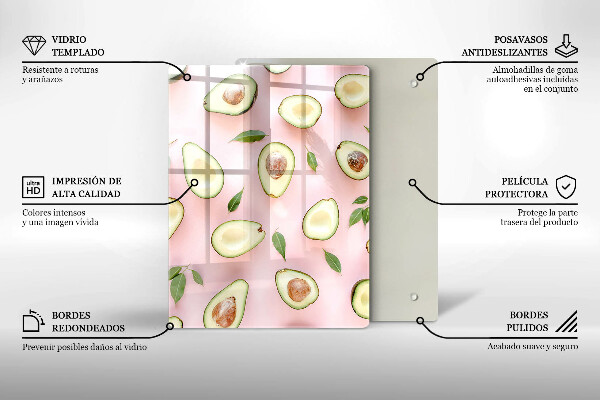Glas Herdabdeckplatte Früchte und Gemüse