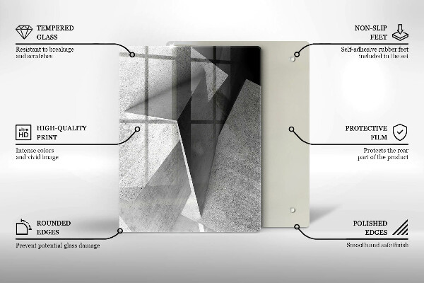Glas Herdabdeckplatte Holzstruktur