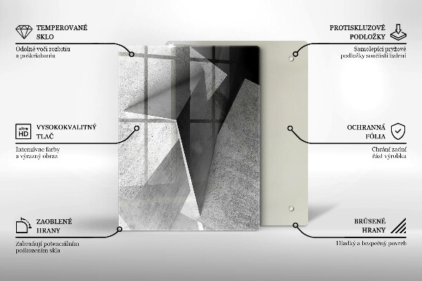 Glas Herdabdeckplatte Holzstruktur
