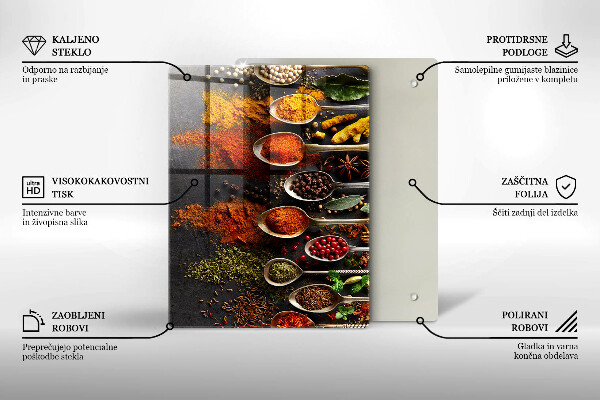 Glas Herdabdeckplatte Bemalte Boho-Blätter
