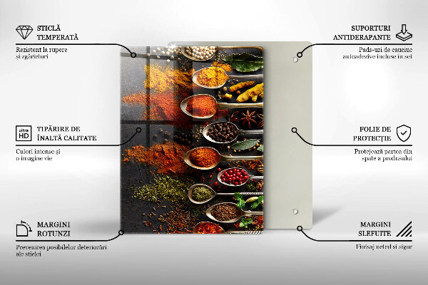 Glas Herdabdeckplatte Bemalte Boho-Blätter