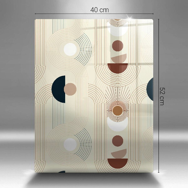 Glas Ceranfeldabdeckung Spritzschutz Boho-Geometrieformen